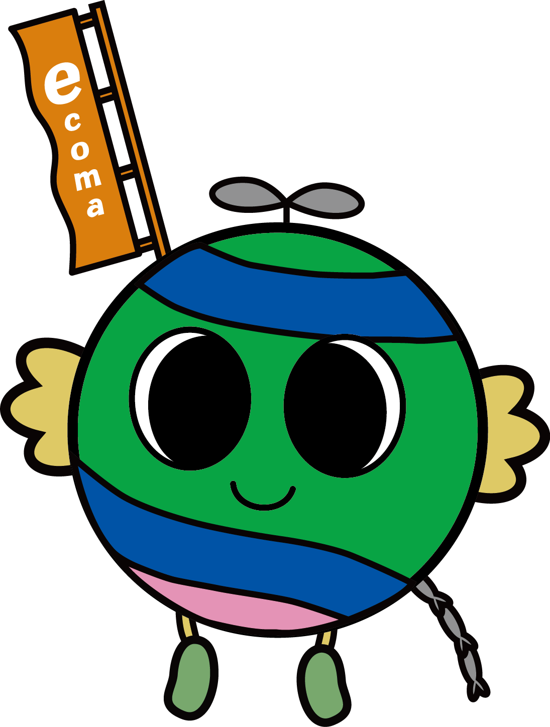 狛江市環境マスコットキャラクター「えこまさん」