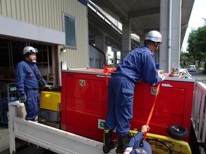 排水ポンプ車運用訓練1