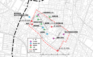 狛江団地周辺地区区域図