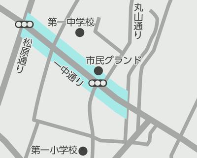 対象地区の図